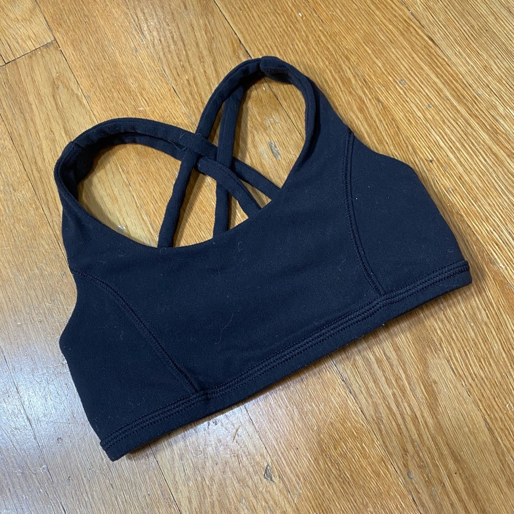 Ivivva Girls Black Crossback Web-back Sports Bra 6